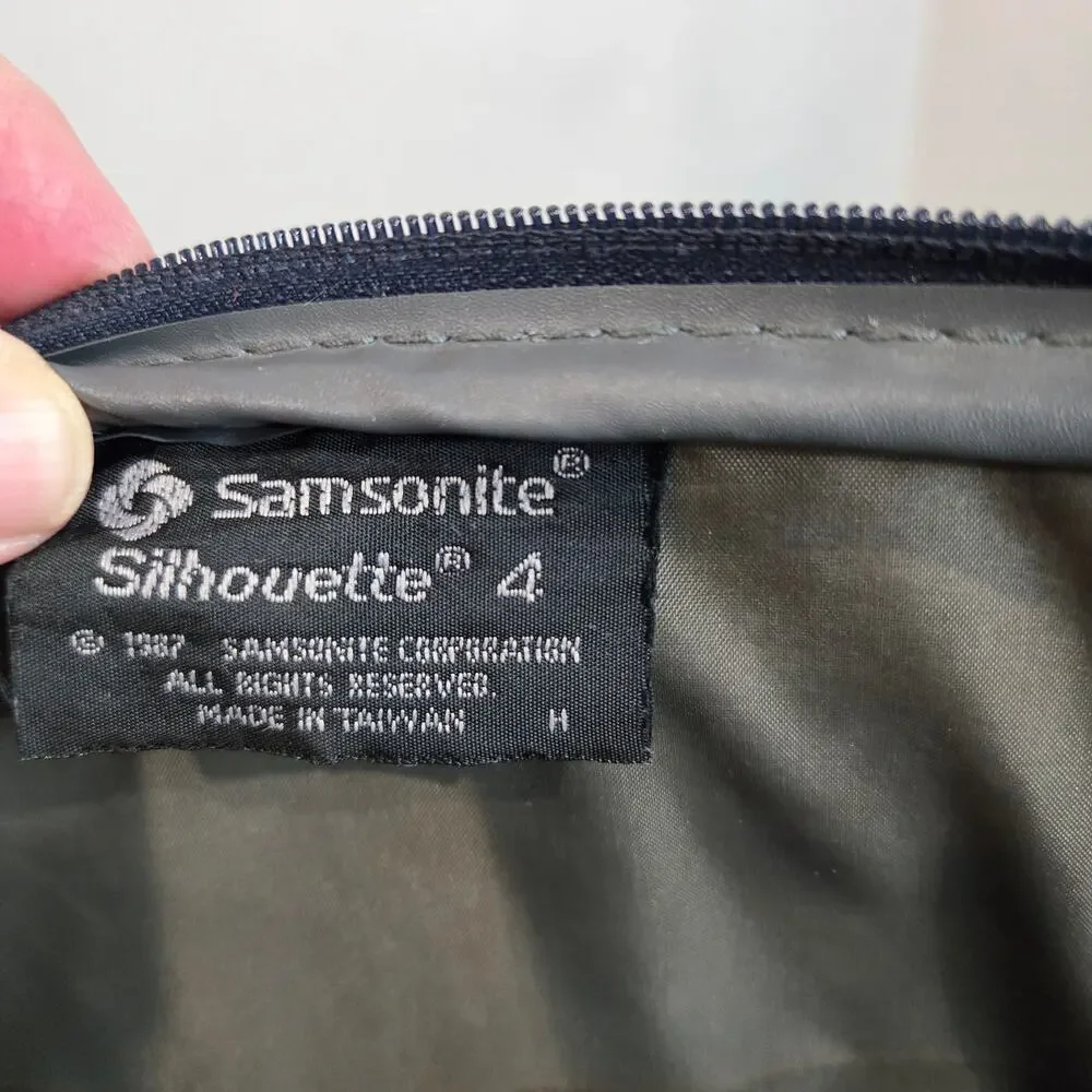 Vtg Samsonite Silhouette 4 Canvas Travel Case Bag Briefcase Carry-on 1980s